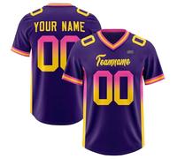 Genérico Customizable Team Sports Jersey with Personalized and Number Athletic Fit Short Sleeve Top for Adults Youth