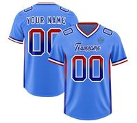 Genérico Customizable Team Sports Jersey with Personalized and Number Athletic Fit Short Sleeve Top for Adults Youth
