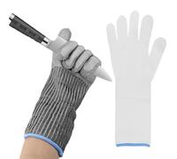 Genérico Cut Resistant Gloves, Kitchen Safety, 33,5 x 11 x 1 cm, 13,19 x 4,33 x 0,39 pulgadas Stainless Steel Mesh, Anti -Slip Protective Layer, Food-Grade Material, for Butchering Cooking Slicing