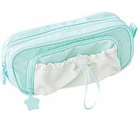 Genérico Cute Aesthetic Pouch Holder Drawstring Pen Case, Miniwave Rosy Posy Pencil Case, Counting Stars Pencilcase Big, Large Capacities Soft Drawstring Multi-Pocket Design (Green)