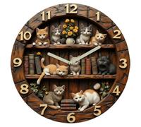Genérico Cute Animal Clock for Living Room Bedroom Bar Office Library Kitchen (Style B, 8inch/20cm)