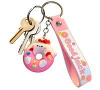 Genérico Cute Animal Keyring, Donut Bag Charm, Mini Pendant Ornament, Decorative Keychain Accessory Stylish Bag Decoration for Adults Men Student Luggage Wallet Handbag Travel Office School Use