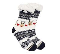 Genérico Cute Animal Ultra-Thick Slipper Home Socks,Fuzzy Christmas Socks,Xmas Fuzzy Slipper Socks (C)