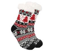 Genérico Cute Animal Ultra-Thick Slipper Home Socks,Fuzzy Christmas Socks,Xmas Fuzzy Slipper Socks (D)