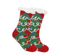 Genérico Cute Animal Ultra-Thick Slipper Home Socks,Fuzzy Christmas Socks,Xmas Fuzzy Slipper Socks (E)