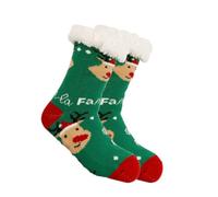 Genérico Cute Animal Ultra-Thick Slipper Home Socks,Fuzzy Christmas Socks,Xmas Fuzzy Slipper Socks (F)