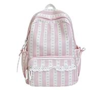 Genérico Cute Backpack - With Lace Trim Bow Cute Preppy Aesthetic Bookbag