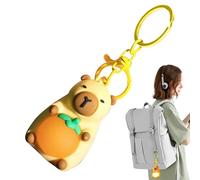 Genérico Cute Bag Charms- Portable Key Chains | Mini Purse Charm, Bag Charm for Backpack Accessory, Dangle Pendant, Stylish Decorations Key Holder with Miniature Capybara Pendant Design