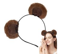Genérico Cute Bear Ears Headband - Plush Adjustable Hairband,Cosplay & Parties | Funny Playful Design, Perfect, Birthdays, Themed Events, Photoshoots | Ideal For Kids, Women, Girls & Daily Fun