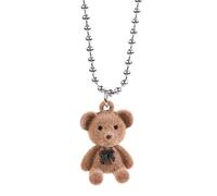 Genérico Cute Bear Necklace - Metal 50cm, Stylish Bear Pendant Necklace
