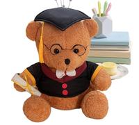 Genérico Cute Bear Plush Stuffed Animal Toy with Hat Soft Decorative Figure Doll | Adorable Ideal Women Men Kids Girls Boys Home Bedroom Living Room Bed Couch Shelf Display Gift