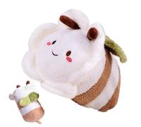 Genérico Cute Bee Plush, Flower Stuffed Doll, Cartoon Plush Toy with Huggable Build, Collectible Figure with Soft Texture, Bee with Decorative Style, Doll for Cars Tables