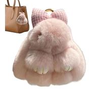 Genérico Cute Bunny Bag Charm, Soft Plush Keyring Accessory, Stuffed Toy Keychain with Fun Design, Adorable Charm with Lightweight Material, Plush Keychain with Trendy Style, Bag for Women and Kids