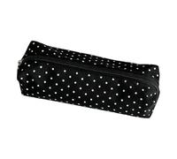 Genérico Cute Canvas Dot Pencil Case & Aesthetic Makeup Bag
