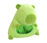 Genérico Cute Capybara Headwear, Soft Plush Animal Head Cover, Cartoon Masque Hat, Stuffed Capybara Hat, Christmas Party Cosplay, Disfraz Accessory for Fun and Comfort, 14,96 x 13,78 pulgadas