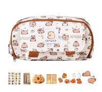 Genérico Cute Capybara Pencil Case with Large Capacity, Spacious Pouch, Wide Opening Design, Stylish Stationery Holder, Ideal for Teachers, Teens, Boys, Girls, and Kids at School