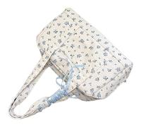 Genérico Cute Carry-On Weekender Pouch, Floral Duffle Bag - Large-Capacity Flower Tote Bag Waterproof Shoulder Purse with Bow,Soft Luggage Storage for Beach Yoga Workout Hospital