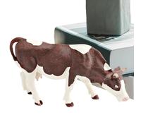 Genérico Cute Cow Realistic Figurine - 5.51 Inches Farm Animal Statue for Home Decor, Tabletop Ornament, Scene Prop, Indoor and Outdoor Display, Ideal for Dining Room, Study, Office,