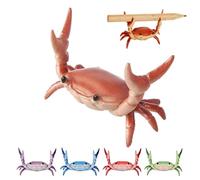 Genérico Cute Crab-Shaped Pen Holder, Realistic Desk Crab Shaped Pen Holder, Resin Crabs Glasses Holders, Organizer Decorative Sculpture, For Office, Home, Desk (Red,1Pcs)