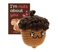 Genérico Cute Funny Crochet Acorn Dolls - Cute Plush Knitted Acorn | Plush Emotional Cheer up Wool Toy | Funny Cheer Up Doll with Warm Card for Men, Women, Coworkers| Crochet Dolls Cutê Plûsh