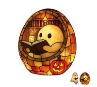 Genérico Cute Ghost Reading Book Lamp,Halloween Light Up Ghost Reading Night Lights,Cute Halloween Home Decor Lamp for Bedroom,Study Room,Readers (B)