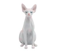 Genérico Cute Hairless Cat Model, Sphinx Cat Animal Figure Toy, High Simulation & Vivid Realistic Design, Desktop Decoration, Ideal for Home, Offices, Collectors, 3.74x3.54x1.57 Inches