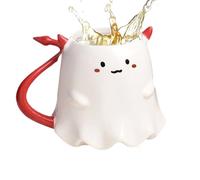 Genérico Cute Halloween Mug - Traveling Ghost Ceramics Beers Cups | Ergonomic Handle 500ml Drinkings Mugs For Tea Coffees Milk Ice Water Hot Cold