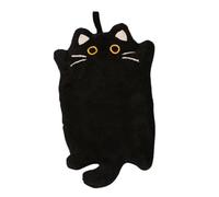 Genérico Cute Hand Towels - Black Cat Bathroom Hand Towels,Decorative Coral Fleece with Loop | For Home Dorm Washroom RV Family Friend Mom Woman Animal Lover