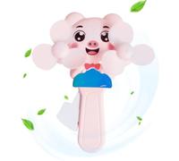Genérico Cute Handheld Fan - ABS, Cartoon Double Leaf Manual Press Battery-Free Lightweight | Fun Portable Cooling Toy, Small Hand Press Fan For Outdoor, Indoor, Beach, Travel, Summer Cooling