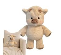 Genérico Cute Huggables Cow, Soft Stuffed Animal, 17.7inch Plush Toy with Fuzzy Texture, Resilient Cotton Cattle Doll, Adorable Figure with Realistic Style, Nursery Toy for Boys Girls and Bedroom