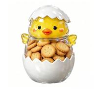Generico Cute Jar - Clear Airtight Glass Candy Storage Container 10,5 x 20 cm, Decorative Snack Canister | Festive Treat Organizer, Chocolate Cookie Keeper For Kitchen Pantry Shelf Party Centerpiece