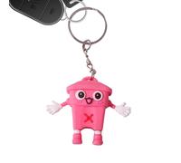 Genérico Cute Keychain - Novelty Trash Bin Accessory, Small Funny Dustbin Figure with Opening Lid Feature, High Grade Soft Rubber Material, Ideal for School Bags Wallet Decor and Car Mirror Ornaments