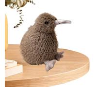 Genérico Cute Kiwi Bird Stuffed Toy, Soft Animal Hugging Pillow, Compact Stuffed Animals, Adorable Plush Doll for Christmas Holiday Presents and Decor, Children Adults, Gray, Coffee, White