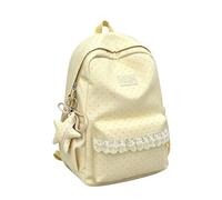 Genérico Cute Lace Backpack, Large Capacity Lightweight Bag with Star | Girls Backpack For School, Zoos, Parties, Parks, Gardens, Camping, Picnics, Walking, Snacks, Toys, And Daily Carrying.