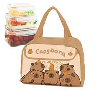 Genérico Cute Lunch Bag, Thermal Leak Proof Tote, Food Storage, Portable Travel Cooler with Capybara Pattern for School Work Picnic Beach Kids Girls Boys Adults Teen Toddler Men, 29x23.5x15.5cm