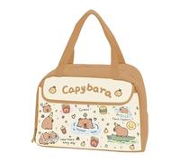Genérico Cute Lunch Bag, Thermal Leak Proof Tote, Food Storage, Portable Travel Cooler with Capybara Pattern for School Work Picnic Beach Kids Girls Boys Adults Teen Toddler Men, 29x23.5x15.5cm