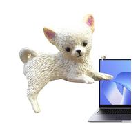 Genérico Cute Mini Dog Figurines For Computer Monitor Edge - Desktop Decorations, Car Interior Decor, Terrier, Central Control Screen Figure, Corgi, Poodle, Chihuahua Designs For Car