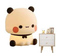 Genérico Cute Night Light - Rechargeable Silicone Bedside Lamp with 3-Level Brightness & 7-Color Changing Modes | Touch Dimmable Nightlight for Kids, Baby Nursery & Home Decor