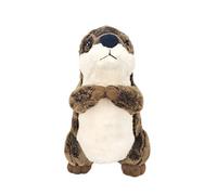 Genérico Cute Otters Plush Toy - 20cm Brown | Realistic Soft Stuffed Animal For Cuddling and Reading, For Kids and Adults, Eyes Open Or Squint Style Options