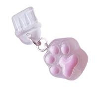 Genérico Cute Paw Pendant - Cat Shape Dust Plug for Phones | Bright Colors with Decorative Charm, Charging Port Protector, Jewelry Making Accessory, Cell Phone Ornament for Creative Use