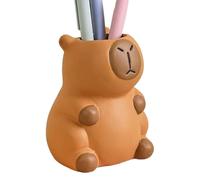 Genérico Cute Pen Holder, Capybara Desk Organizer, 3.54x3.54in Cartoon Animal Container, Multifunctional Storage Design, Authentic Resin Material for Dorm, Vanity, Kitchen, Stationery, Display