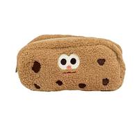 Generico Cute Pen Pouch -21x13cm, Soft Plush Cookie Pencil Pouch For Students, Large Capacity Stationery Storage Bag For, Cards & Small Items, marrón Claro, riferimento Alla descrizione, Consulte