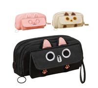 Genérico Cute Pencil Bag Zippered Storage Pouch, Desk Organizer | Girls Pencil Box Stationery Box Eraser Sharpener Sticky Notes Cute Desk Organizer Marker Pouch For School Office Travel Art