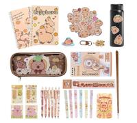 Generico Cute Pencil, Capybara Stationery Kit with Fun Accessories, School Pencil Case Kit for Kids, Easy Carry Feature, Organizer Tool, School Accessory for Classroom, Home, Office and College