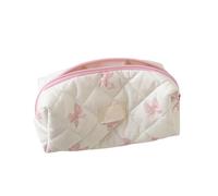 Genérico Cute Pencil Case Aesthetic, Bow Pattern Stationery Bag, Cosmetic Organizer, Portable Case, Toiletry Makeup Pouch for College Student, Travel, School Supplies, Desk Storage