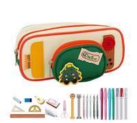 Genérico Cute Pencil Case, Cartoon Pencil Pouch Storage Bag, 8.66x4.13x2.17 Inches Pen Holder School Supplies with Zipper, Closure Stationery Organizer for Women Teachers, Office Desk