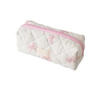 Genérico Cute Pencil Case, Large Capacity Bow Pattern Pen Bag, Portable Cosmetic Organizer, Sturdy Zipper Closure, Modernize Your Daily Tasks, Made of Polyester Material, 7.87x3.15x3.15in