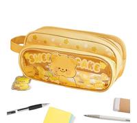 Genérico Cute Pencil Pouch, Animal Zipper Case, Large Stationery Holder, 8.66x3.15x3.94 Inches, Aesthetic Design, Storage, Perfect for Kids Supplies, Girls School Bags, Teen Desks, Erasers