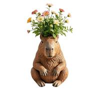 Genérico Cute Planters - Capybara Small Decorative Container Animal Themed Planter Pot Indoor Plant Vase | Decorative Miniature Planter for Indoor Outdoor Yard Pathway Entryway Living Room Balcony