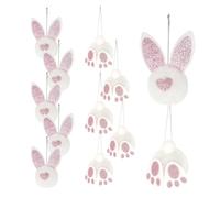 Genérico Cute Plush Bunny Ornaments - 12 Piece Soft Holiday Charm, Decorative Set | Easter Home Festival Party Bedroom Tree Branch Hanging Decorations Kids Family Seasonal Fun